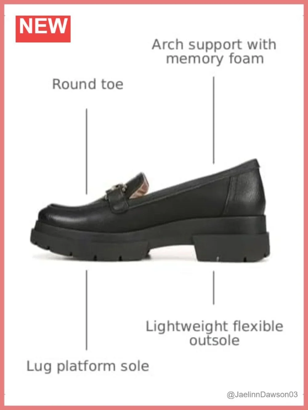 Naturalizer Women's Water Repellent Lug Sole Slip On Loafers